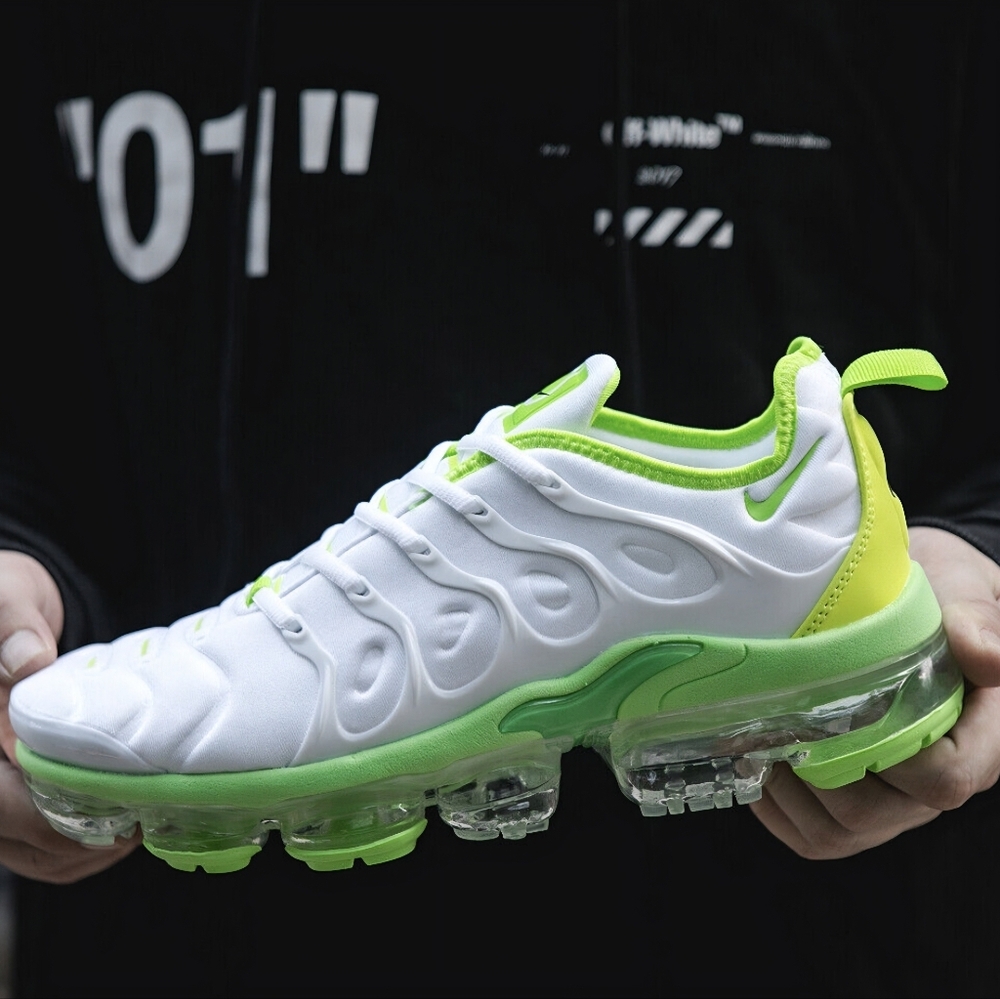 Nike  Air Max Vapormax Men's White & Neon 🍏  Tennis Ball Green  Sneaker